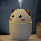 Humidifier Cat-Shaped Quiet USB LED Night Light