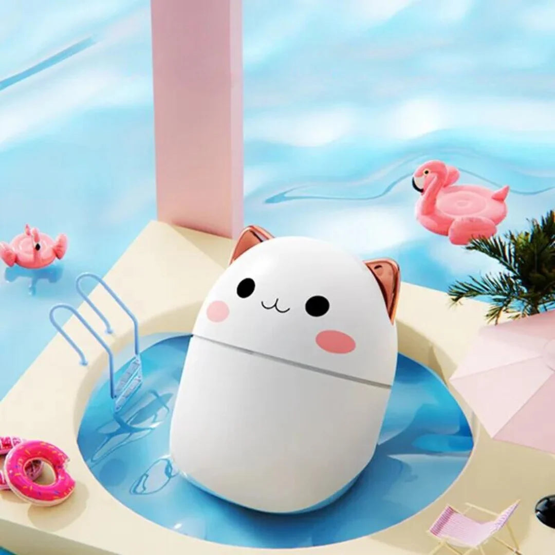 Humidifier Cat-Shaped Quiet USB LED Night Light