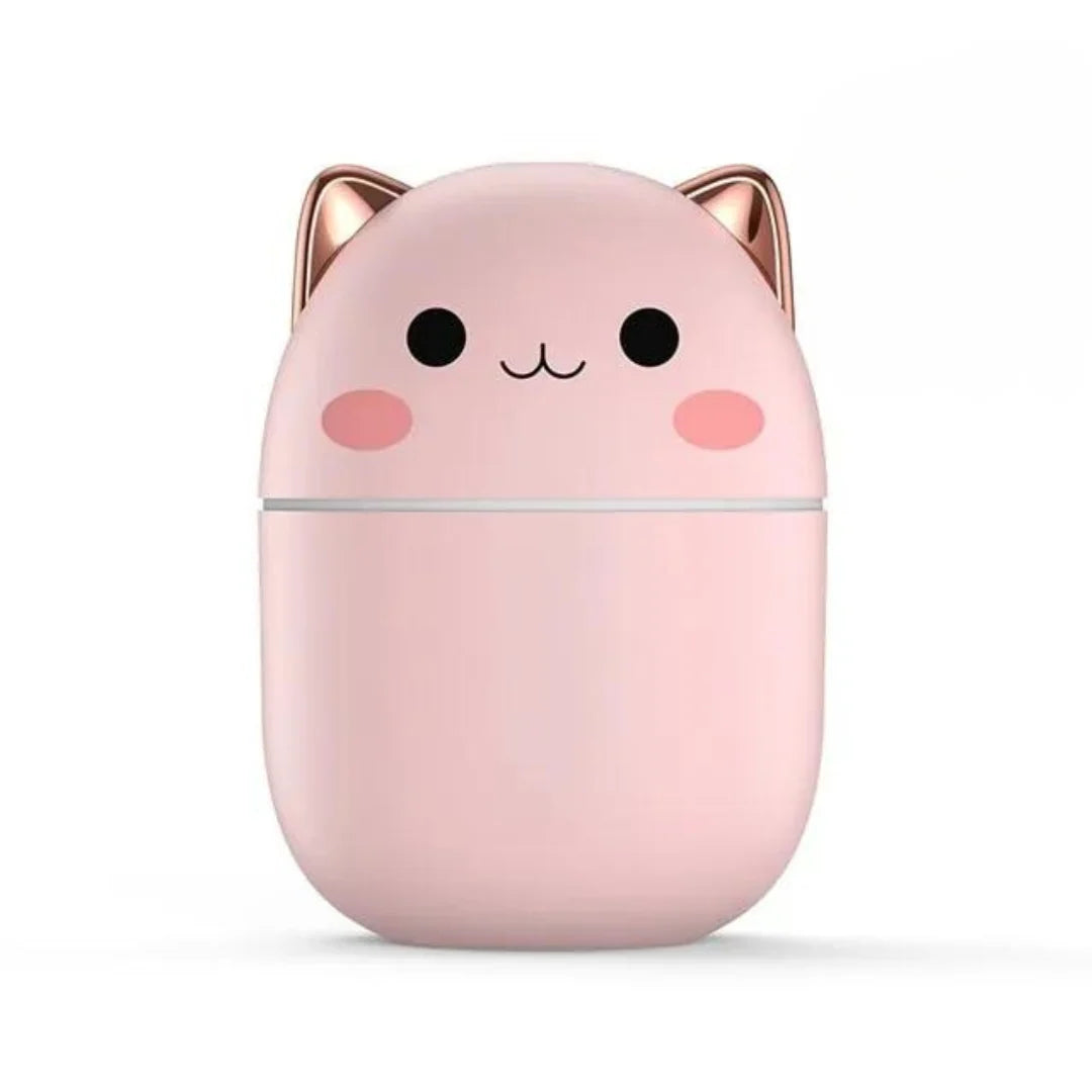 Humidifier Cat-Shaped Quiet USB LED Night Light