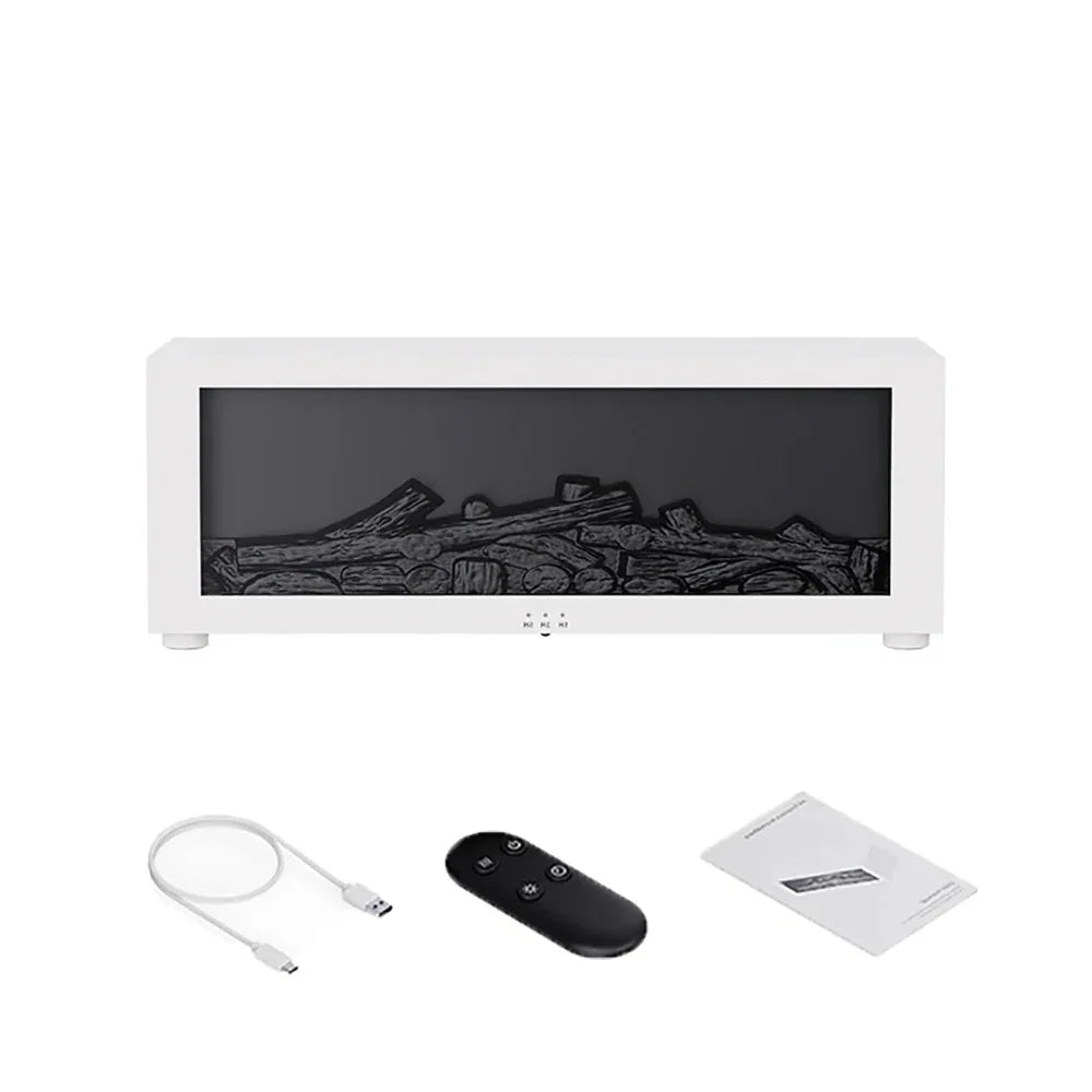 Humidifier Simulated Flame LED Adjustable Mist