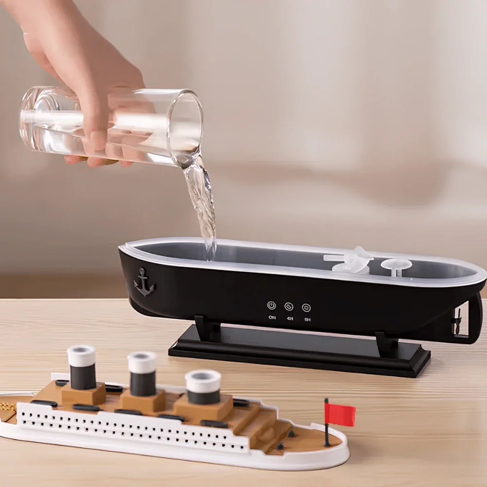 Humidifier Ultrasonic Ship Design Remote Control 250ml