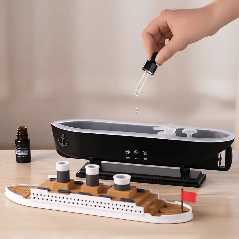 Humidifier Ultrasonic Ship Design Remote Control 250ml