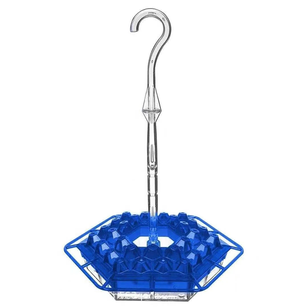 Hummingbird Feeder 30 Diamond Ports Bee-Blocking Hexagonal Raised Edges