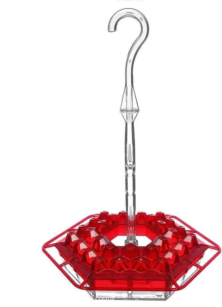 Hummingbird Feeder 30 Diamond Ports Bee-Blocking Hexagonal Raised Edges