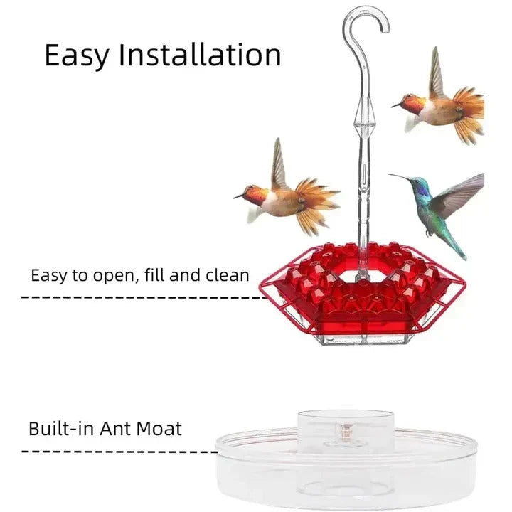 Hummingbird Feeder Ant-Proof Moat 30 Ports & Perches