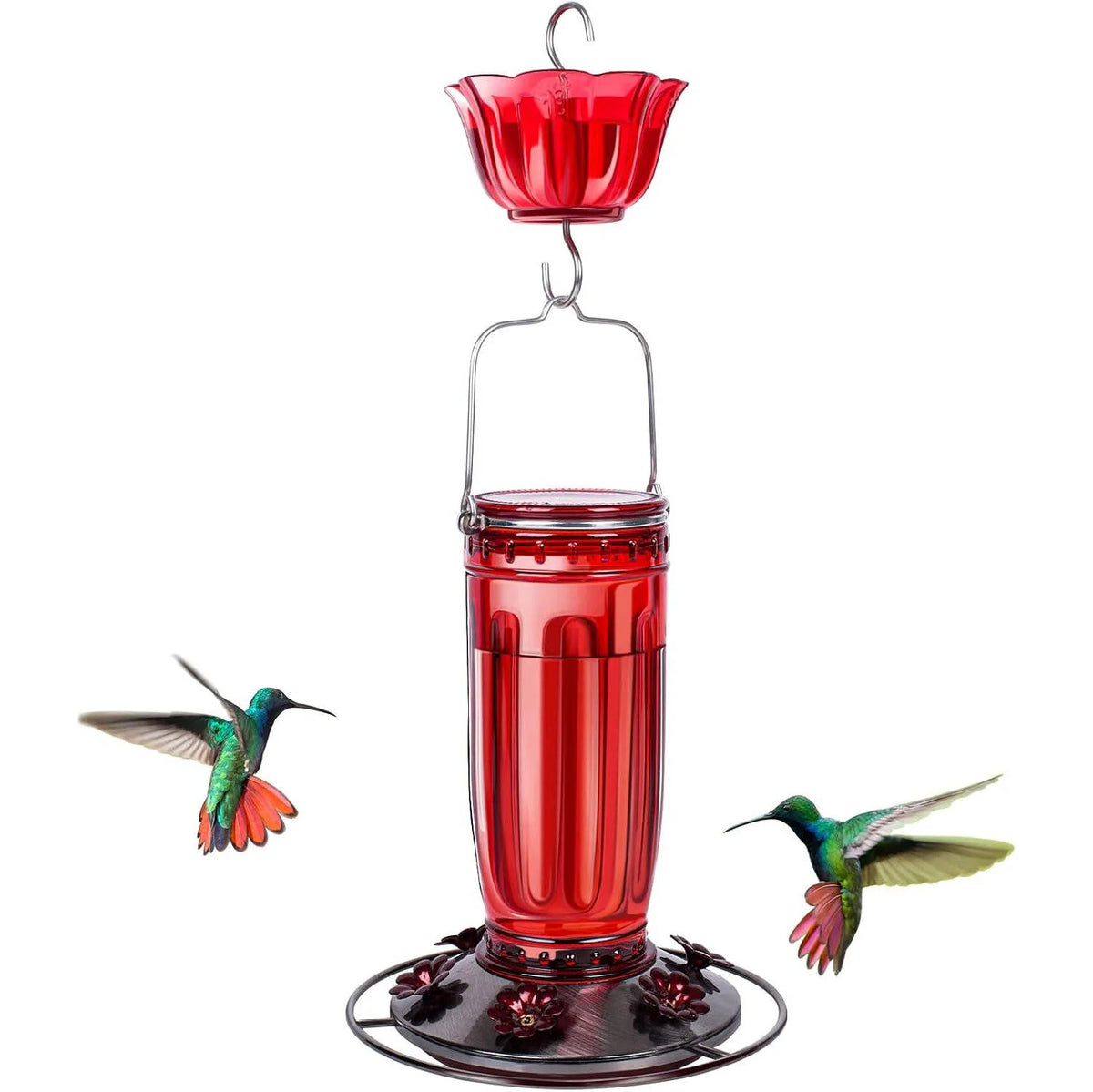Hummingbird Feeder Glass Bottle 16 Oz Ant Moat