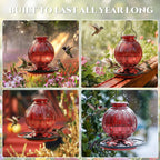 Hummingbird Feeder Glass Leakproof Insect-Proof 26 Oz