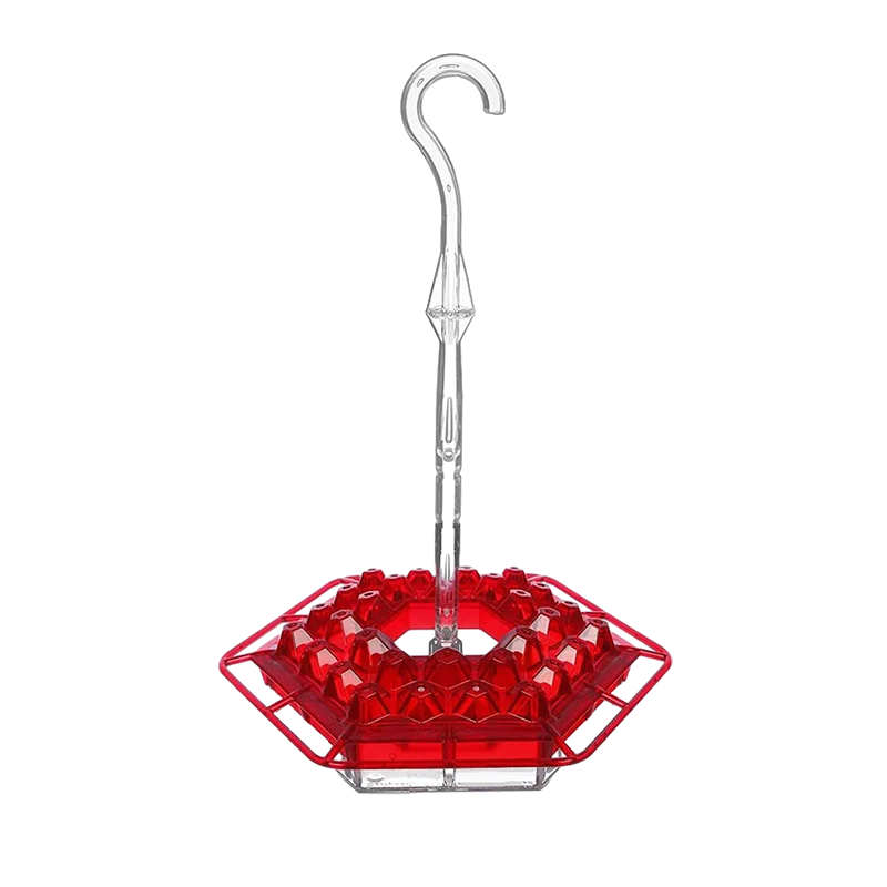 Hummingbird Feeder Raised Hexagonal Ports Bee-Resistant