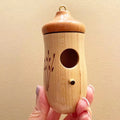 Hummingbird House Solid Wood Hand-Carved Weather-Resistant