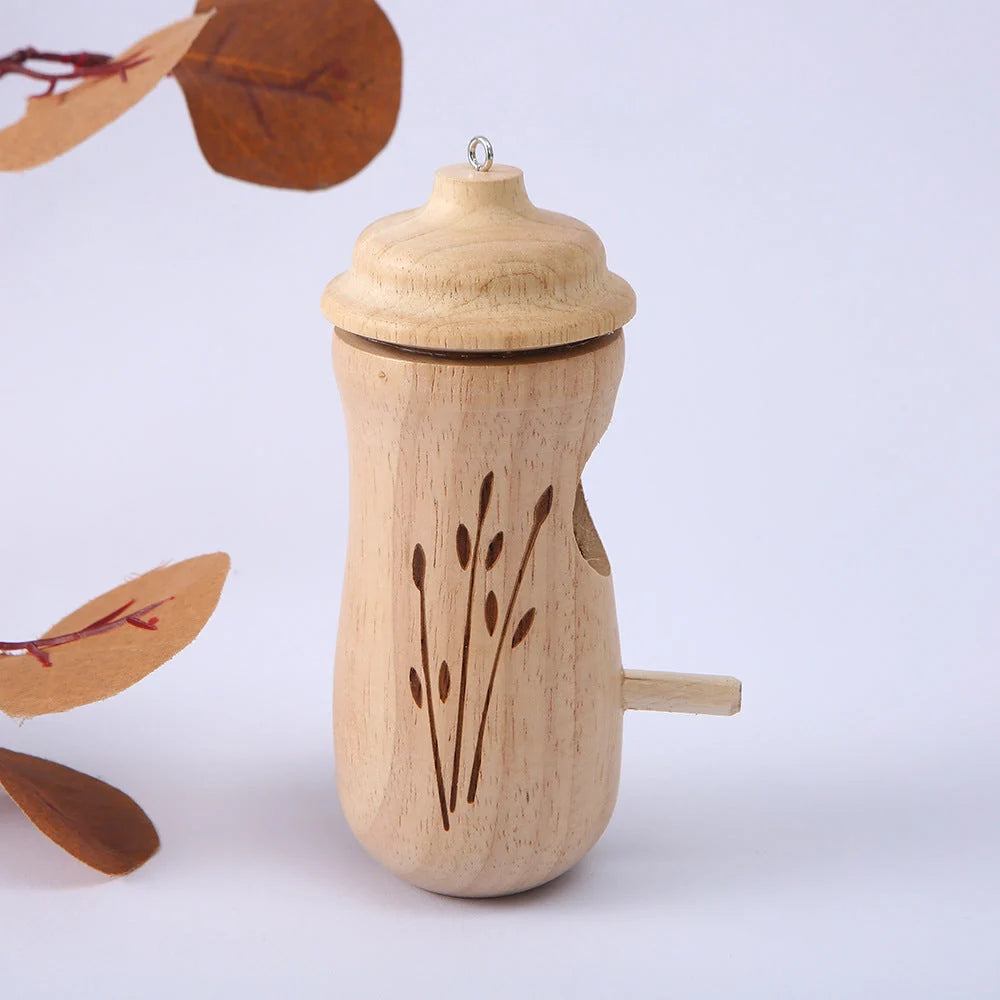 Hummingbird House Solid Wood Hand-Carved Weather-Resistant