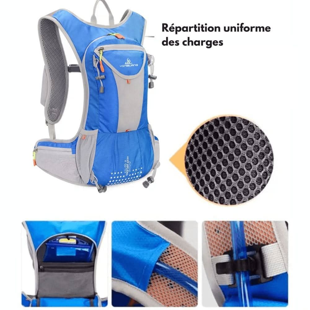 Hydration Backpack 2L Bladder Compatible Water-Repellent Nylon