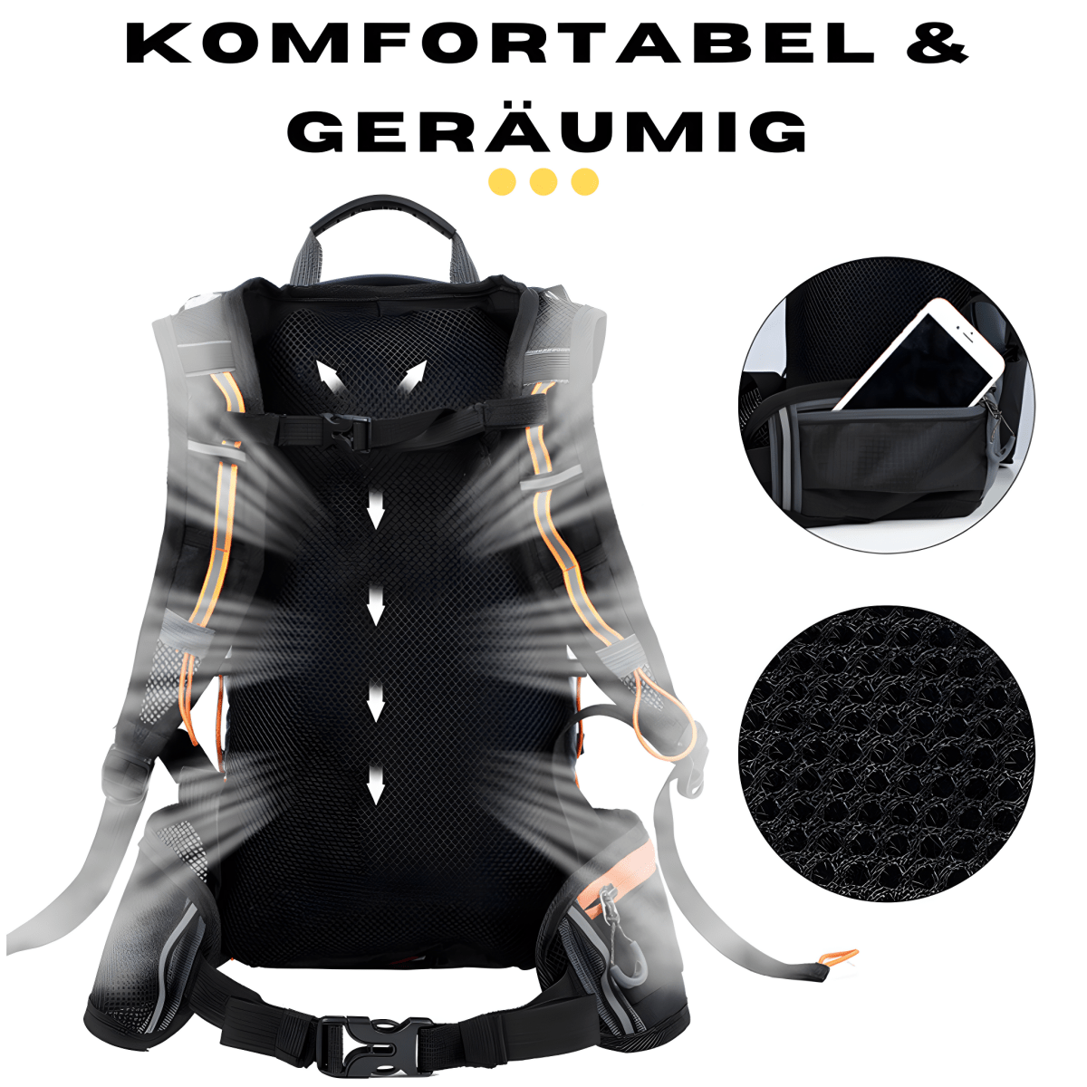 Hydration Pack 10L Waterproof Nylon Reflective