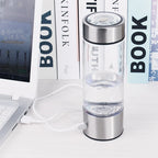 Hydrogen Water Bottle Borosilicate Glass 500ml 3-Minute Infusion