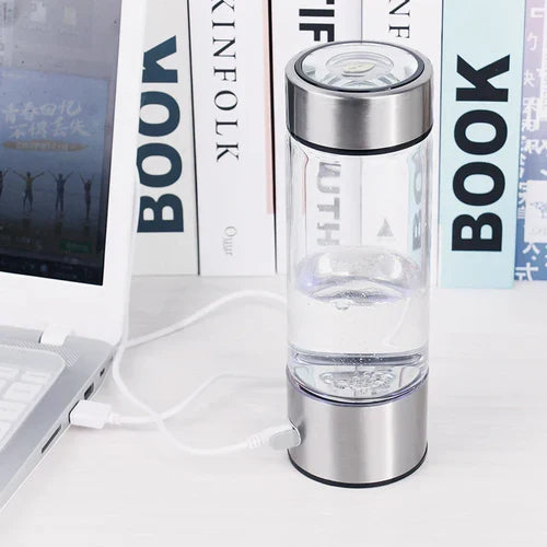 Hydrogen Water Bottle USB Rechargeable Stainless Steel 420ml