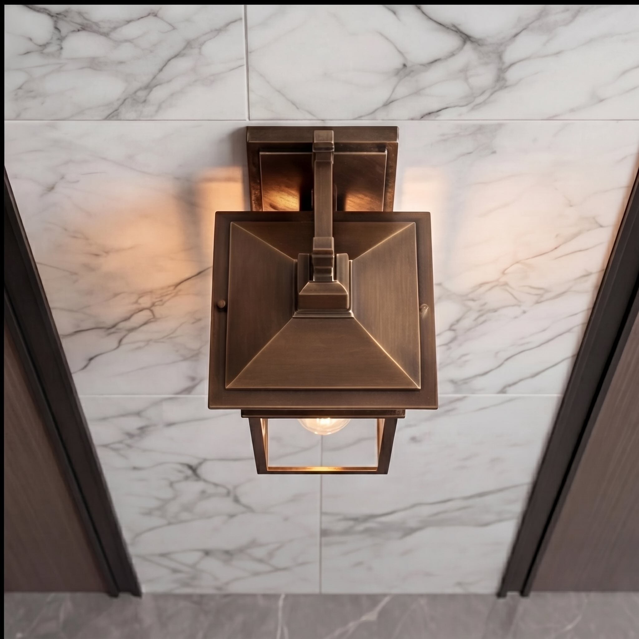 IP65 Waterproof Aluminum & Glass Wall Sconce