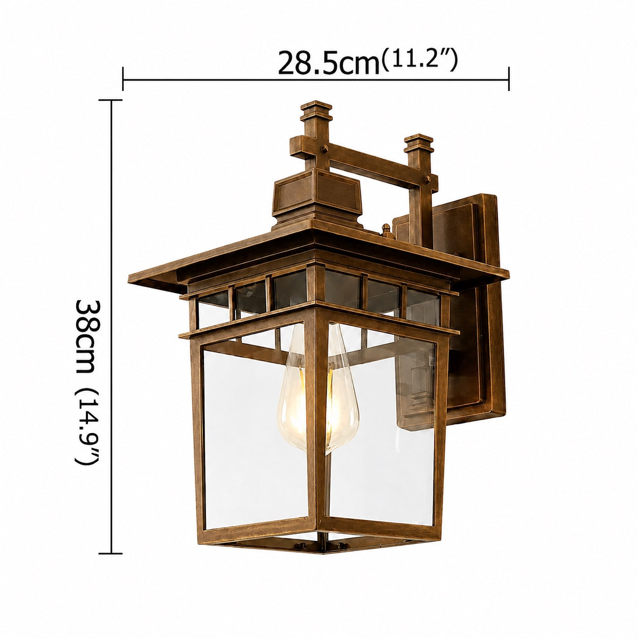 IP65 Waterproof Aluminum & Glass Wall Sconce