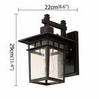 IP65 Waterproof Aluminum & Glass Wall Sconce