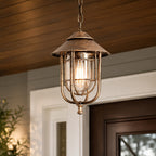 IP65 Waterproof Die-Cast Aluminum Birdcage Pendant Light (Adjustable Height)