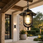 IP65 Waterproof Die-Cast Aluminum Birdcage Pendant Light (Adjustable Height)