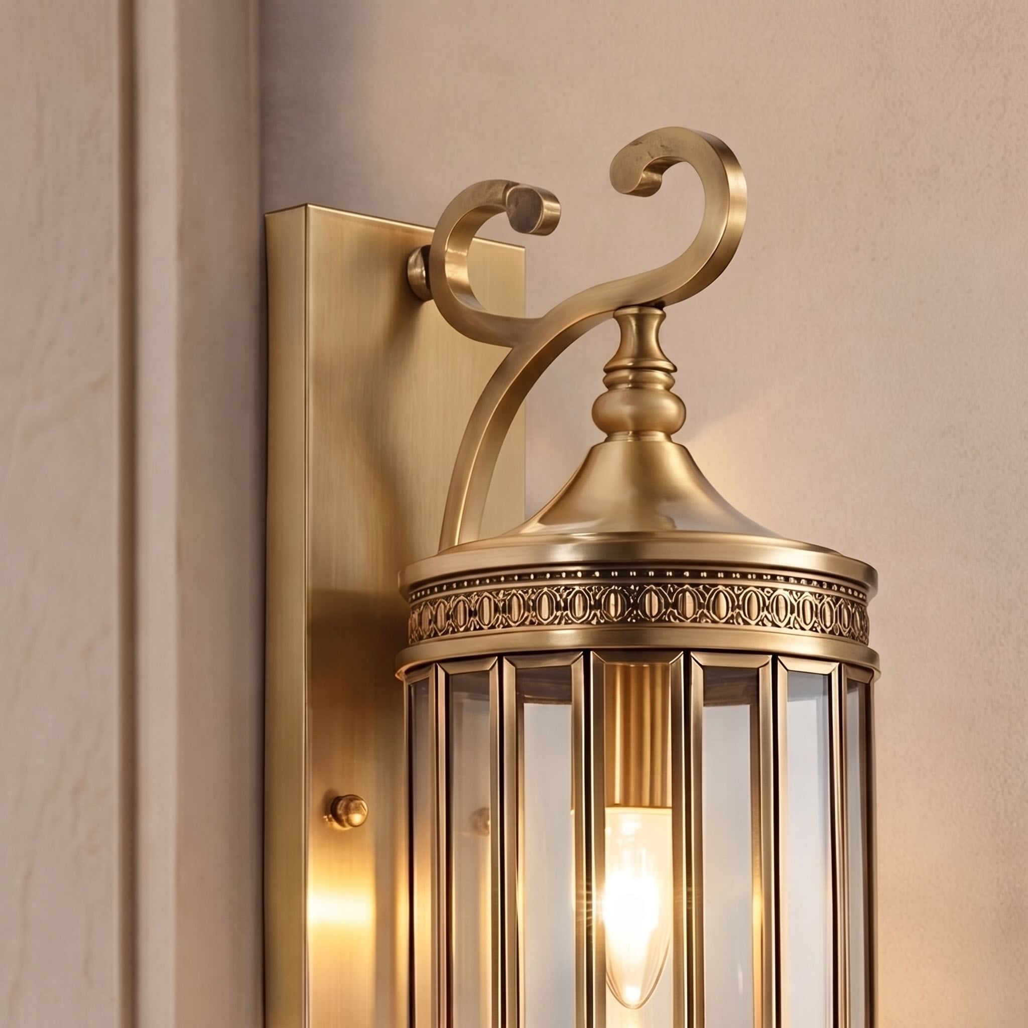 IP65 Waterproof LED Copper & Glass Outdoor Wall Light