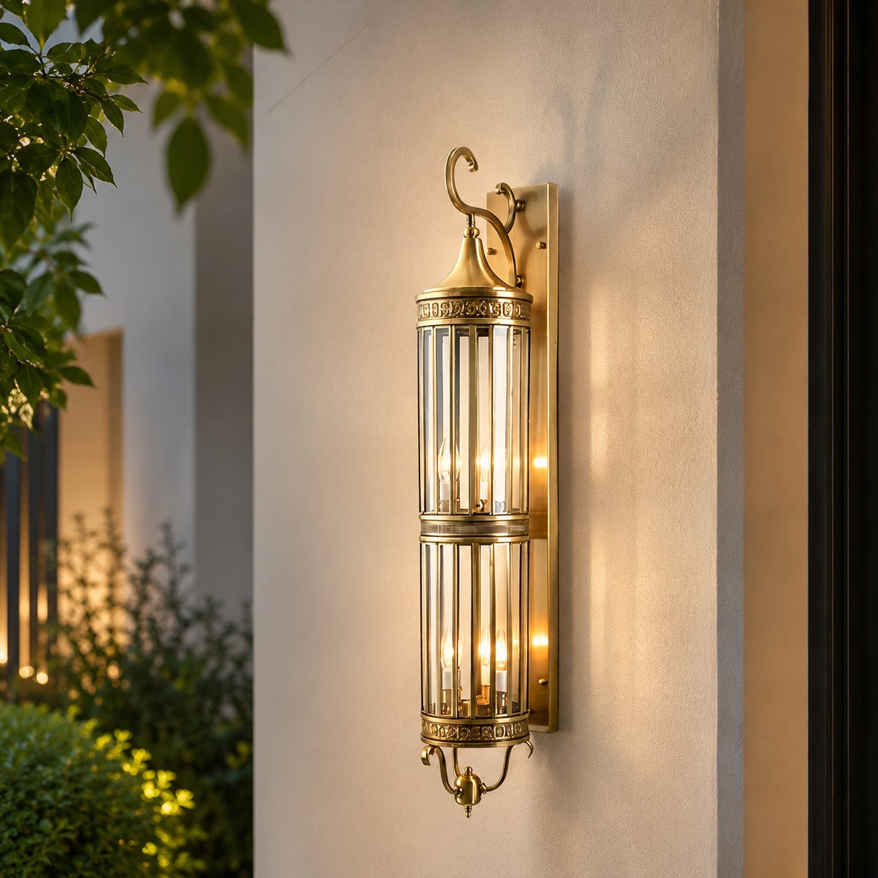 IP65 Waterproof LED Copper & Glass Outdoor Wall Light
