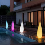 IP65 Waterproof Solar & USB Remote-Dimmable Outdoor Floor Light