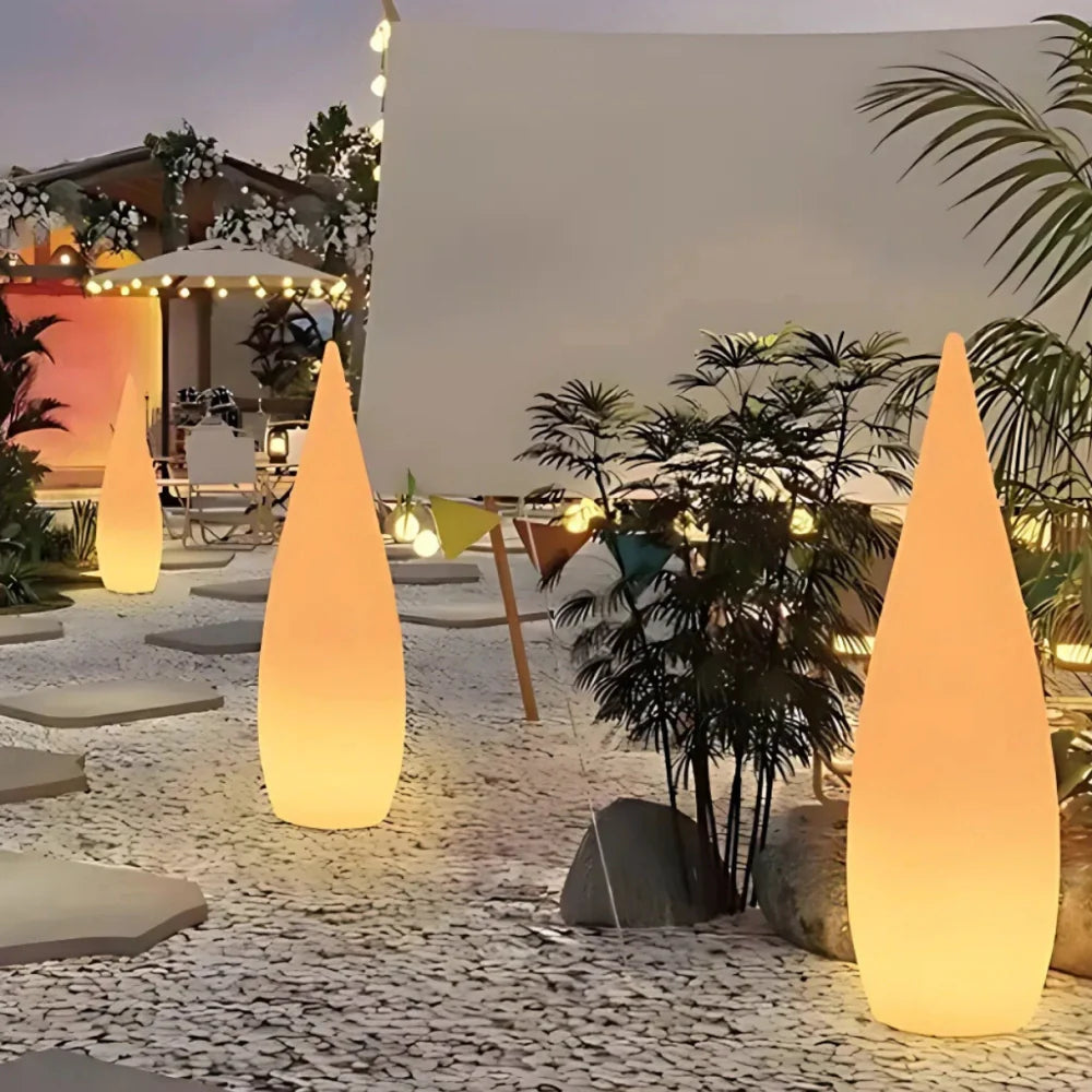 IP65 Waterproof Solar & USB Remote-Dimmable Outdoor Floor Light