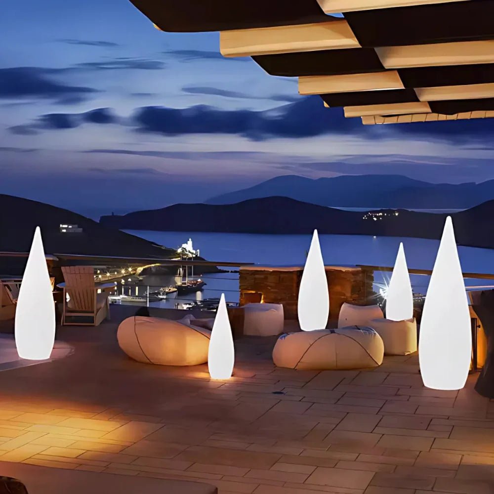 IP65 Waterproof Solar & USB Remote-Dimmable Outdoor Floor Light