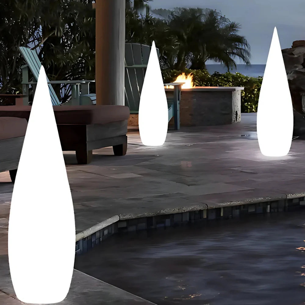 IP65 Waterproof Solar & USB Remote-Dimmable Outdoor Floor Light