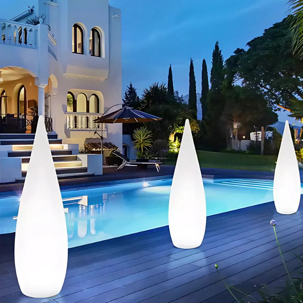 IP65 Waterproof Solar & USB Remote-Dimmable Outdoor Floor Light