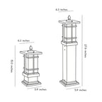 IP65 Weatherproof Aluminum & Glass Warm White Bollard Light