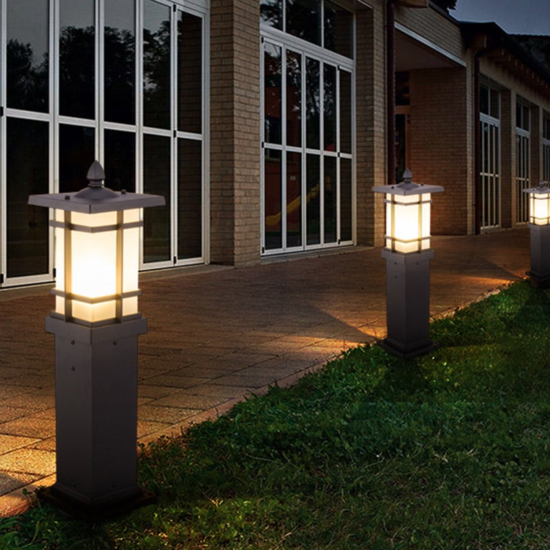 IP65 Weatherproof Aluminum & Glass Warm White Bollard Light