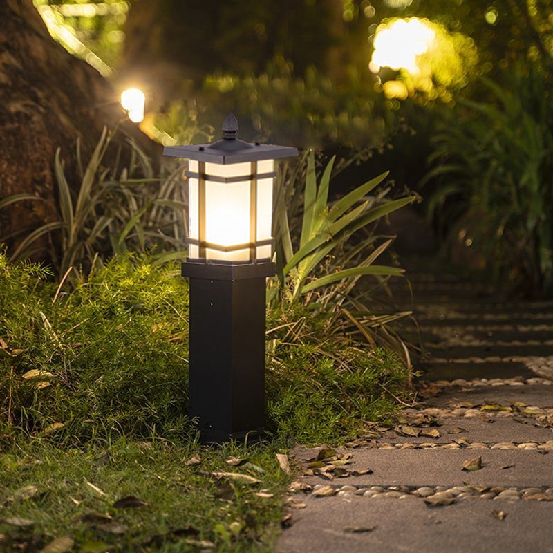 IP65 Weatherproof Aluminum & Glass Warm White Bollard Light