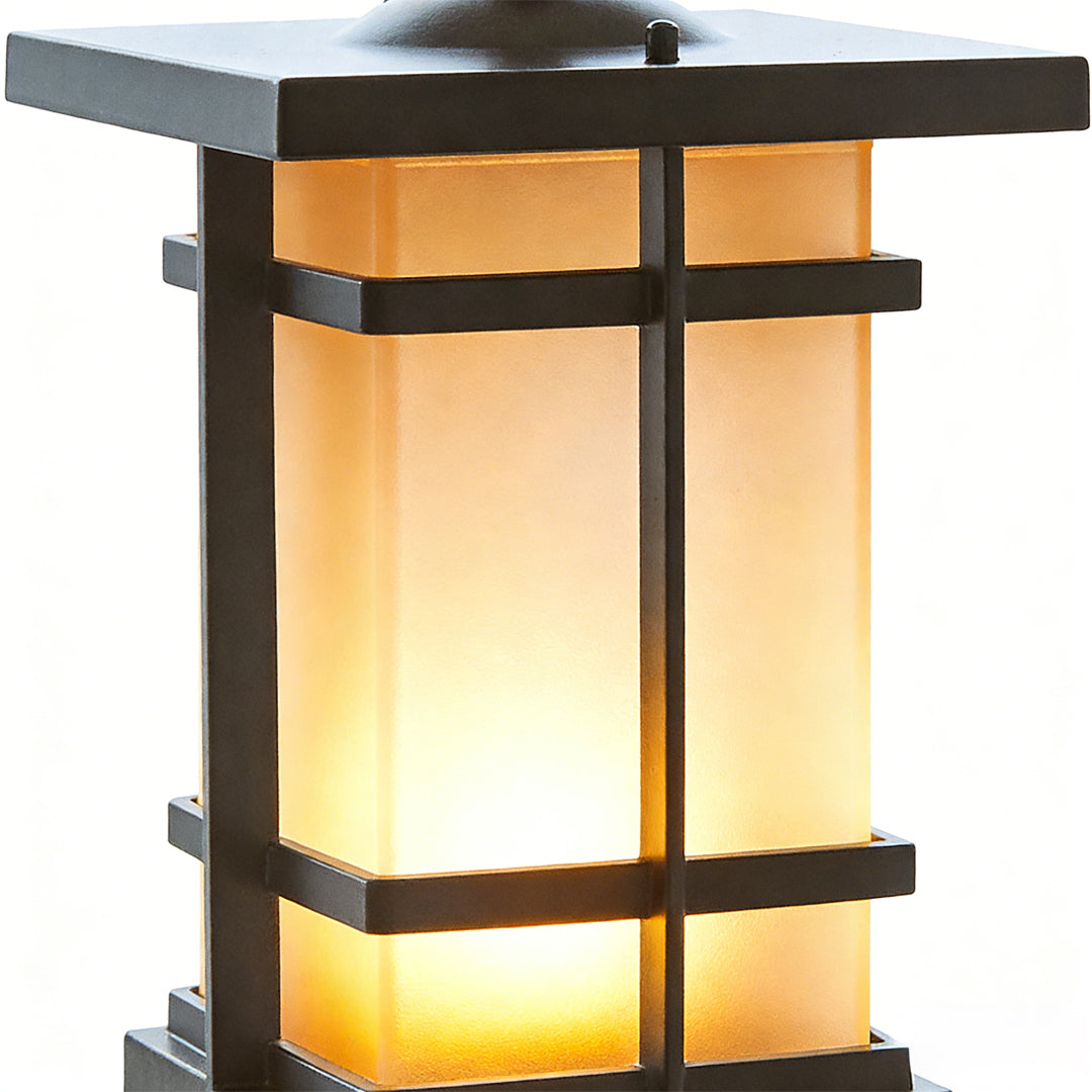 IP65 Weatherproof Aluminum & Glass Warm White Bollard Light