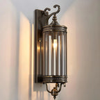 IP65 Weatherproof Brass & Glass Wall Lantern (Includes E14 Bulb)