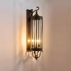 IP65 Weatherproof Brass & Glass Wall Lantern (Includes E14 Bulb)
