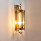 IP65 Weatherproof Brass & Glass Wall Lantern (Includes E14 Bulb)