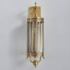 IP65 Weatherproof Brass & Glass Wall Lantern (Includes E14 Bulb)