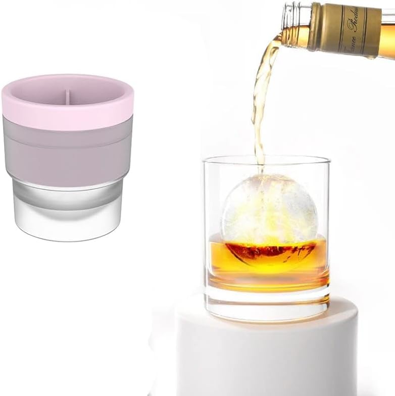 Ice Ball Mold 6cm Slow-Melting Stackable & Easy De-Molding