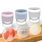 Ice Ball Mold 6cm Slow-Melting Stackable & Easy De-Molding
