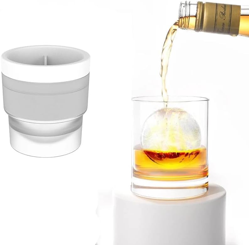 Ice Ball Mold 6cm Slow-Melting Stackable & Easy De-Molding