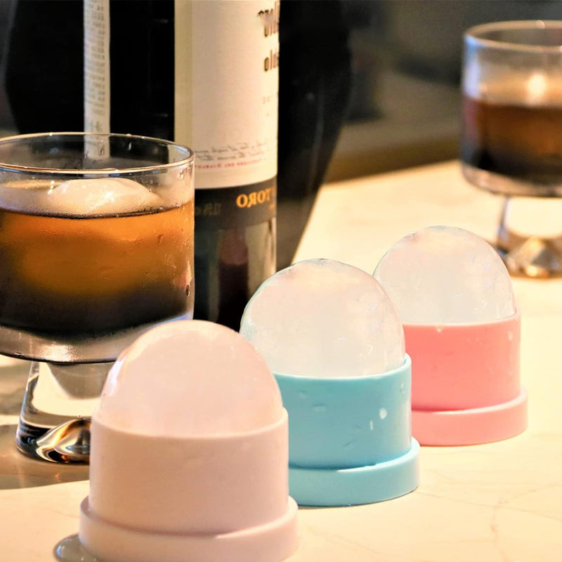 Ice Ball Mold 6cm Slow-Melting Stackable & Easy De-Molding