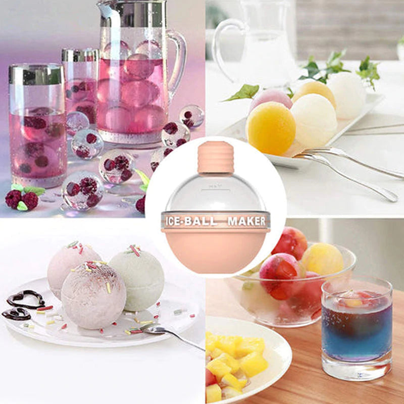 Ice Ball Mold Food-Grade Silicone & Quick-Release
