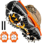 Ice Cleats 19 Stainless Steel Spikes Cold-Resistant TPE