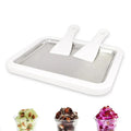 Ice Cream Roll Plate Stainless Steel Includes 2 Scrapers