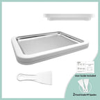 Ice Cream Roll Plate Stainless Steel Includes 2 Scrapers