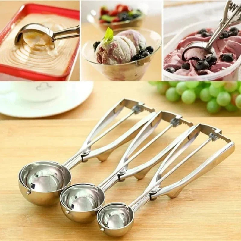 Ice Cream Scoop Stainless Steel Ergonomic Lever Dishwasher Safe