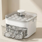 Ice Cube Tray Double-Layer Push-Button Release 50-Cube Capacity