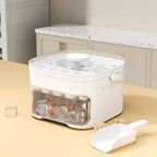 Ice Cube Tray Double-Layer Push-Button Release 50-Cube Capacity