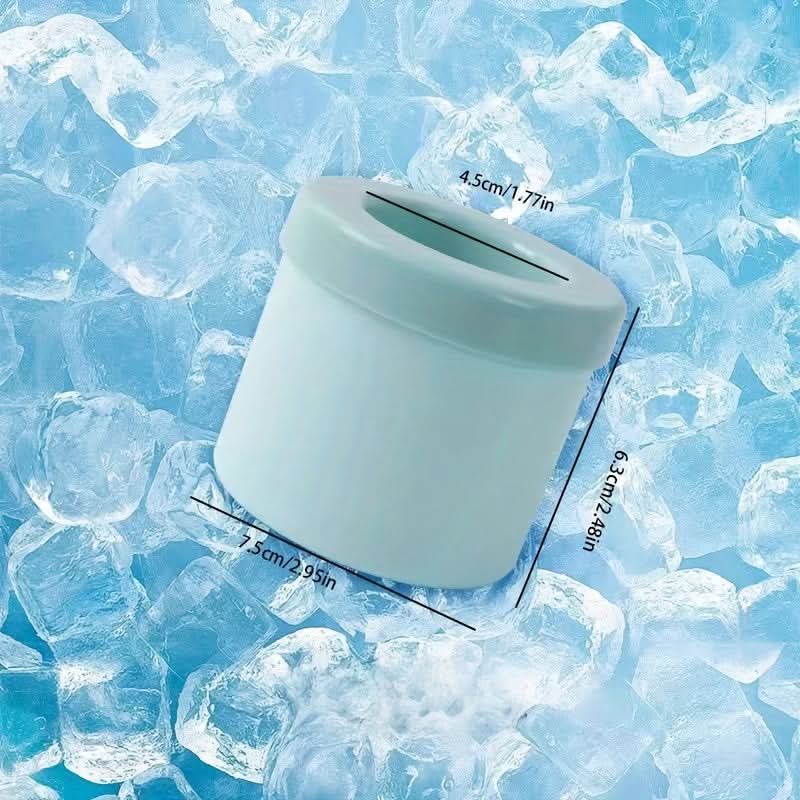 Ice Cube Tray Flexible Silicone Storage Bucket